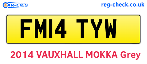FM14TYW are the vehicle registration plates.