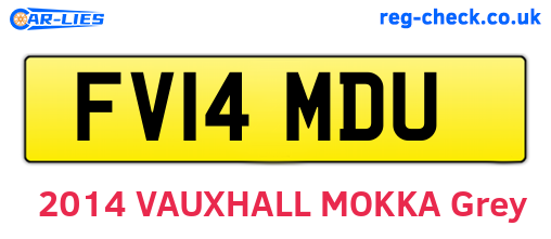 FV14MDU are the vehicle registration plates.