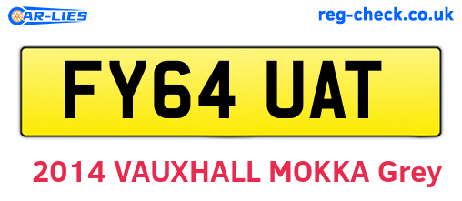 FY64UAT are the vehicle registration plates.