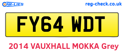FY64WDT are the vehicle registration plates.