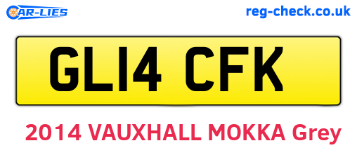 GL14CFK are the vehicle registration plates.