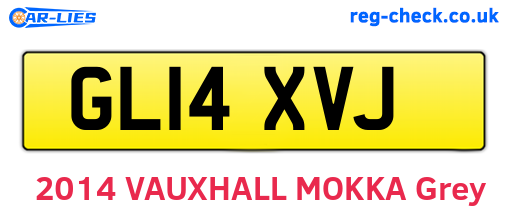 GL14XVJ are the vehicle registration plates.