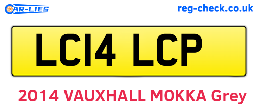 LC14LCP are the vehicle registration plates.