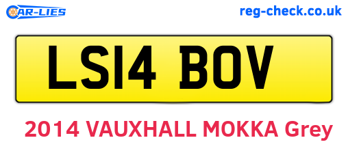 LS14BOV are the vehicle registration plates.