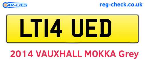 LT14UED are the vehicle registration plates.