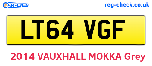 LT64VGF are the vehicle registration plates.