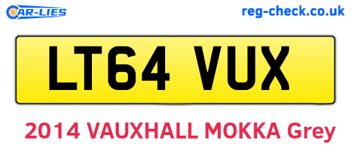 LT64VUX are the vehicle registration plates.