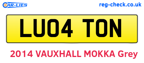 LU04TON are the vehicle registration plates.