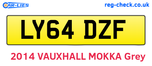 LY64DZF are the vehicle registration plates.
