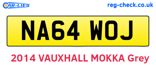 NA64WOJ are the vehicle registration plates.