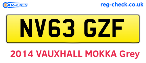 NV63GZF are the vehicle registration plates.