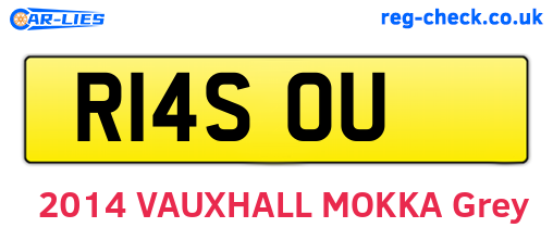 R14SOU are the vehicle registration plates.