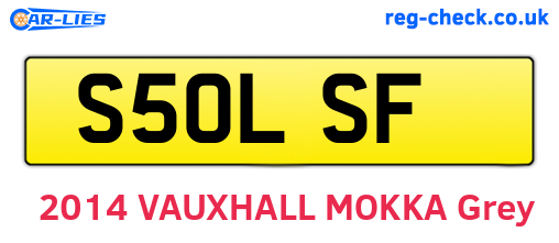 S50LSF are the vehicle registration plates.