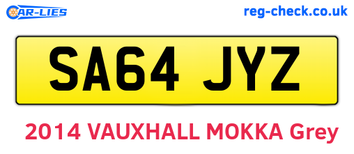 SA64JYZ are the vehicle registration plates.