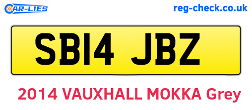 SB14JBZ are the vehicle registration plates.