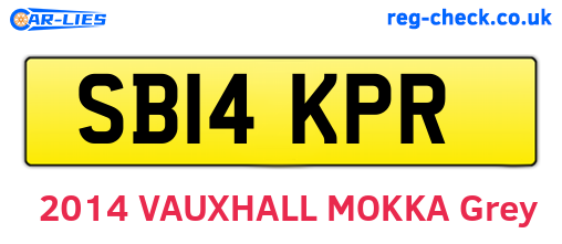 SB14KPR are the vehicle registration plates.