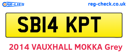 SB14KPT are the vehicle registration plates.