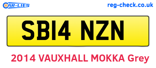 SB14NZN are the vehicle registration plates.