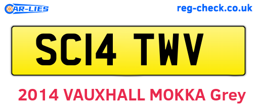 SC14TWV are the vehicle registration plates.