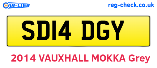 SD14DGY are the vehicle registration plates.