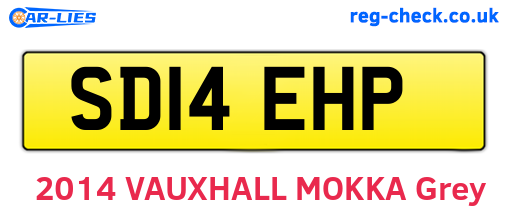 SD14EHP are the vehicle registration plates.