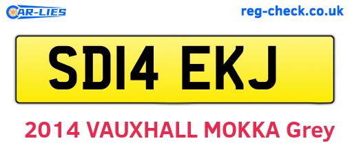 SD14EKJ are the vehicle registration plates.