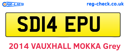 SD14EPU are the vehicle registration plates.