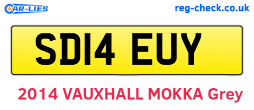 SD14EUY are the vehicle registration plates.