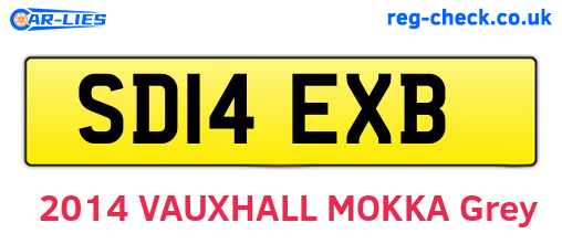 SD14EXB are the vehicle registration plates.