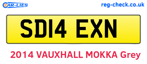 SD14EXN are the vehicle registration plates.