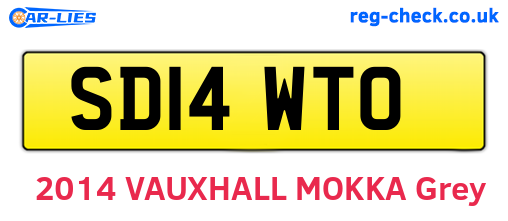 SD14WTO are the vehicle registration plates.