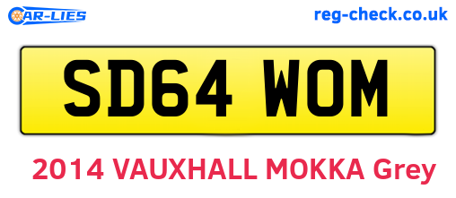 SD64WOM are the vehicle registration plates.