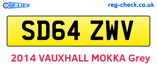 SD64ZWV are the vehicle registration plates.