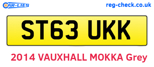 ST63UKK are the vehicle registration plates.