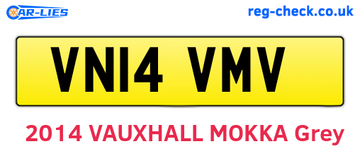 VN14VMV are the vehicle registration plates.