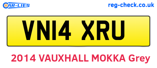 VN14XRU are the vehicle registration plates.