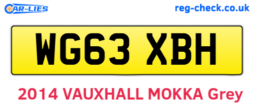 WG63XBH are the vehicle registration plates.