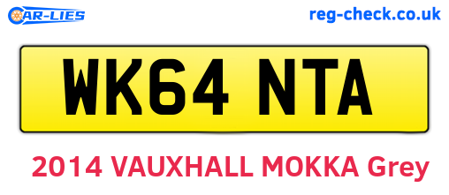 WK64NTA are the vehicle registration plates.