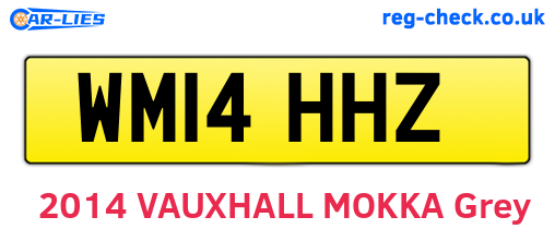 WM14HHZ are the vehicle registration plates.