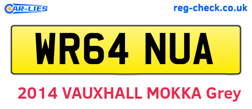 WR64NUA are the vehicle registration plates.