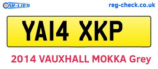 YA14XKP are the vehicle registration plates.