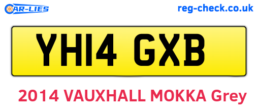 YH14GXB are the vehicle registration plates.