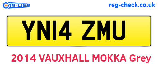 YN14ZMU are the vehicle registration plates.