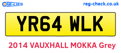 YR64WLK are the vehicle registration plates.