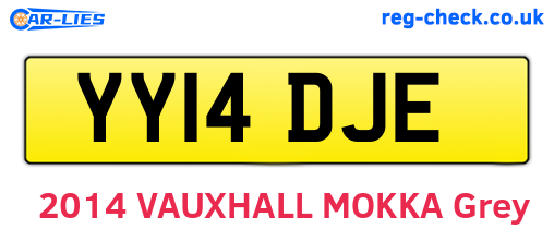 YY14DJE are the vehicle registration plates.