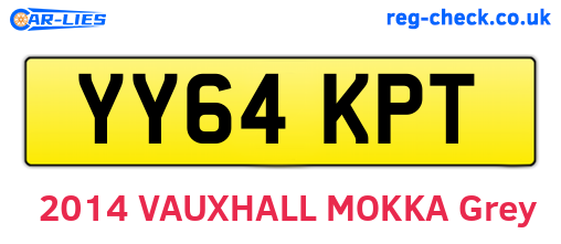 YY64KPT are the vehicle registration plates.