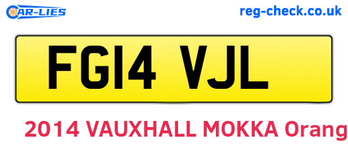 FG14VJL are the vehicle registration plates.