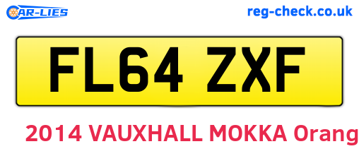 FL64ZXF are the vehicle registration plates.