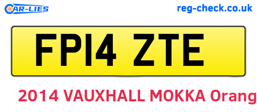 FP14ZTE are the vehicle registration plates.