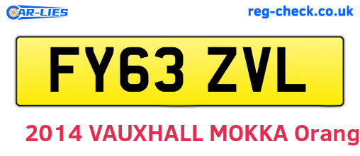 FY63ZVL are the vehicle registration plates.